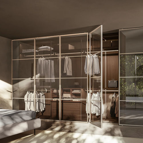Corner wardrobe - Antibes  - Boffi - built-in / contemporary / leather