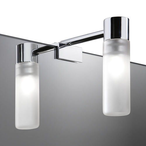 Contemporary wall light - LP17N - IBB INDUSTRIE BONOMI - chromed metal / cylindrical / bathroom