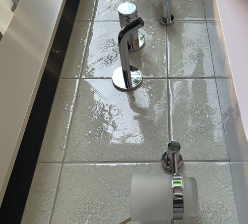 Glazed ceramic tile - IMPRONTE A905 BIANCO - AcquarioDue - embossed / indoor / kitchen