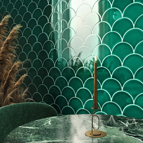 Glazed ceramic tile - LAPWING A52 - AcquarioDue - polished / high-gloss / indoor