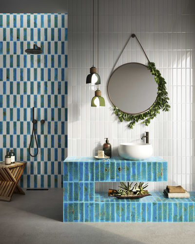 Ceramic tile - INCESUM IN32 AZZURRO - AcquarioDue - high-gloss / indoor / bathroom