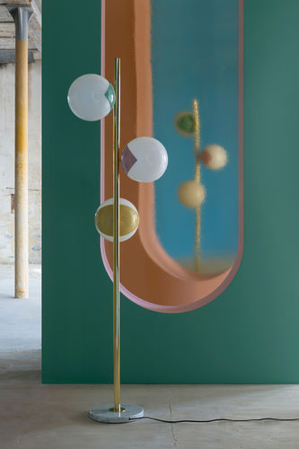Floor-standing lamp - POP-UP - MAGIC CIRCUS EDITION - brass / blown glass / marble
