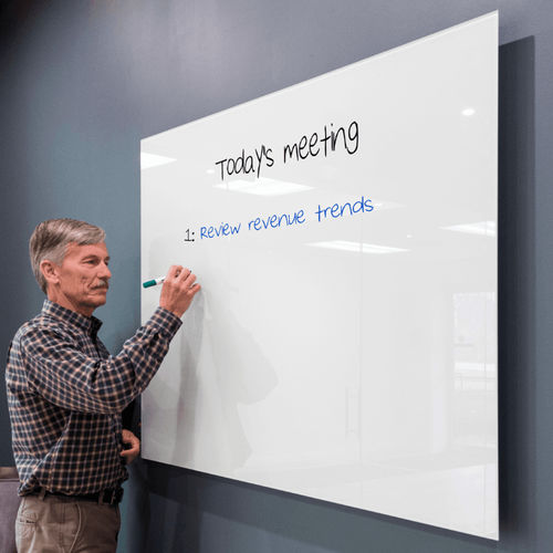 Magnetic board - VISUGLASS™ - Magnatag Visible Systems - wall-mounted / glass / for office