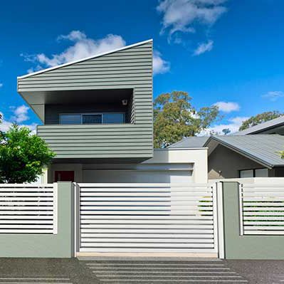 Sliding gate - MAIA - Alba srl - aluminum / louvered / home