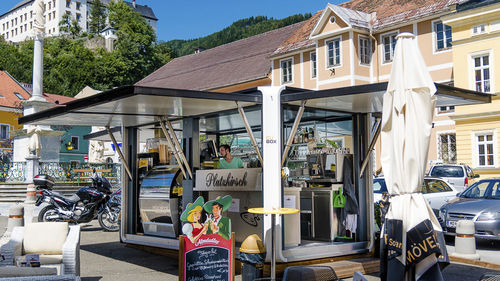 Solar-powered kiosk - CUBOX_BAR - HBT Energietechnik e.U. - food / steel