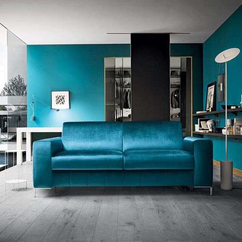 Sofa bed - NIXON - Felis s.r.l. unipersonale - contemporary / fabric / plywood