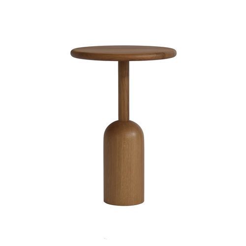 Contemporary side table - ARKIN - take me HOME. - solid wood / oak / wooden base