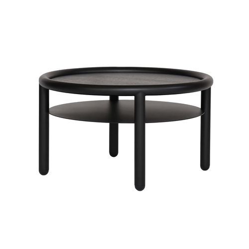 Minimalist design coffee table - MONOLIT - take me HOME. - matte lacquered wood / oak / powder-coated steel