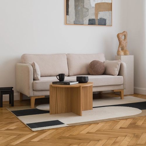 Compact sofa - ALBA - take me HOME. - Scandinavian style / linen / cotton