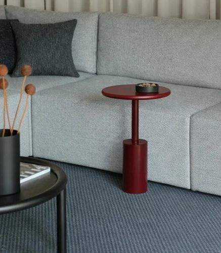 Contemporary side table - FABER - take me HOME. - beech / beech base / round