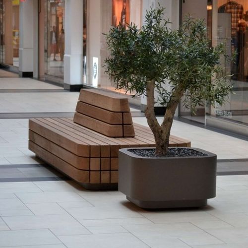 Galvanised steel planter - SOLID - CROSO FRANCE - square / contemporary / for public space