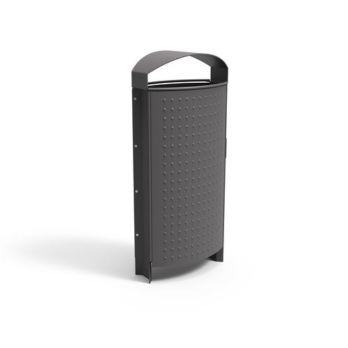 Public trash can - CONSTRUCTO 65 - CROSO FRANCE - stainless steel / with built-in ashtray / with lid