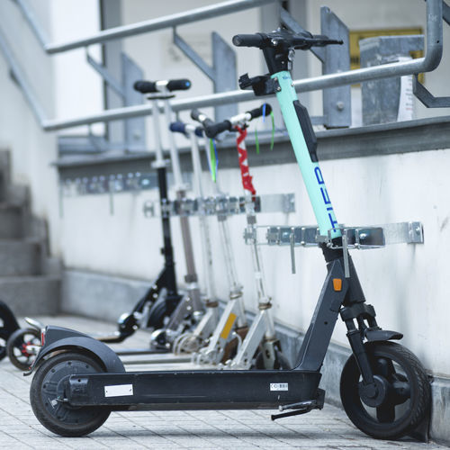 Wall-mounted scooter rack - Rollerstop  - CROSO FRANCE - secure / for public space / galvanised steel