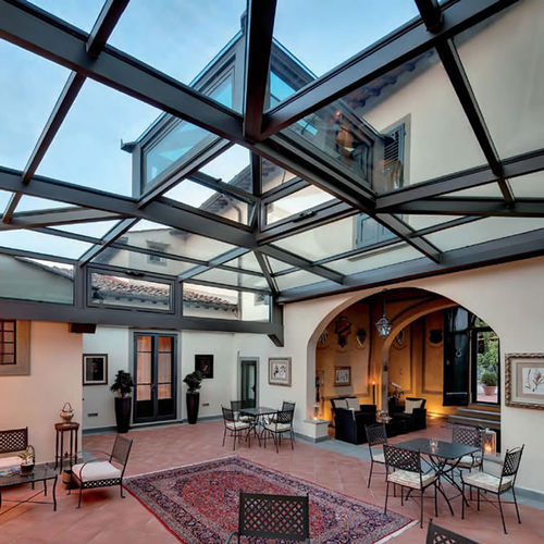 Steel roofing - BAGNO A RIPOLI ITALY RELAIS IL SASSO - LF ITALY - glazed