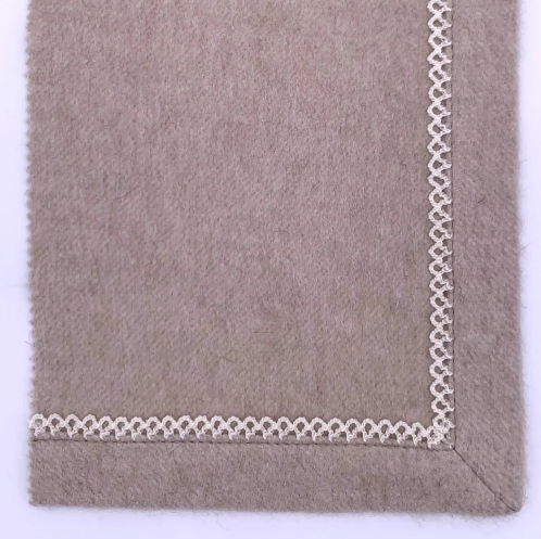 Interior design fabric trim - CROCHET STITCH - ARTIGIANI DEL CASHMERE - for blanket / for plaid / customizable