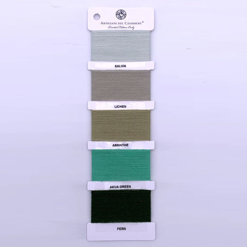 Plaid fabric - GREEN YARNS/2 - ARTIGIANI DEL CASHMERE - for blanket / for interior design / plain