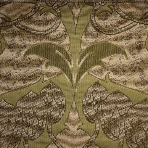 Curtain fabric - SWEET PEA CILANTRO - Loome Fabrics - damask / cotton / polyester