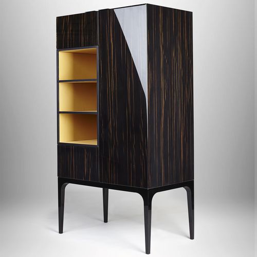 Sideboard with long legs - MADISON - Rossato Srl - traditional / ebony / metal