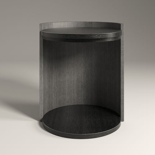 Contemporary side table - REVER  - Rossato Srl - maple / maple base / round