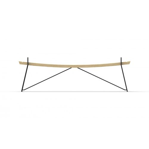 Contemporary garden bench - PNC-BTS00 - FUSAROMARIOSRL - oak / solid wood / iron