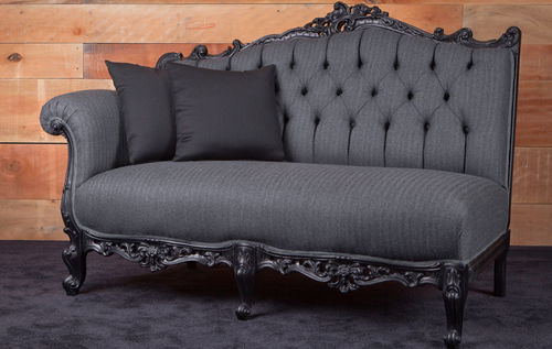 Classic daybed - ANGOLARE - ORSITALIA - cotton / velvet / water-repellent fabric