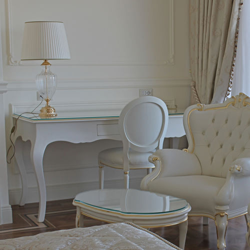 Free-standing desk - BUTTERFLY  - ORSITALIA - New Baroque design / lacquered wood / glass
