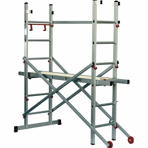 Aluminum scaffolding - JOKER - Frigerio Carpenterie - on casters