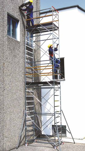 Galvanised steel scaffolding - ORIO HD - Frigerio Carpenterie - on casters