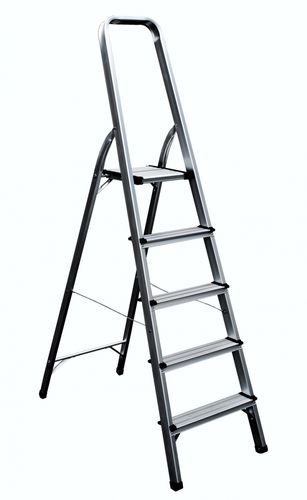 Work work platform ladder - 6024N - Frigerio Carpenterie - folding / leaning / aluminum