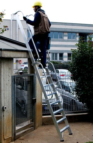 Work professional ladder - 6078N - Frigerio Carpenterie - leaning / aluminum / outdoor