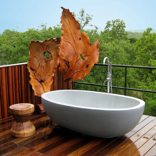 Oval bathtub - LUSSO  - Livingstone Baths - freestanding / composite / stone