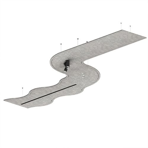 Hanging light fixture - SONA - INDELAGUE | ROXO Lighting - LED / semicircular / linear