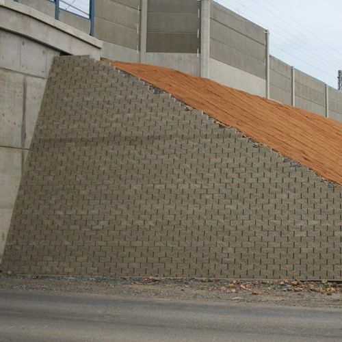 Concrete retaining wall - OPERKY - KB BLOK - for garden enclosures / stone