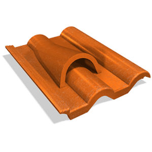 Ventilating roof tile - LUCANKA - KB BLOK - concrete / black / brown