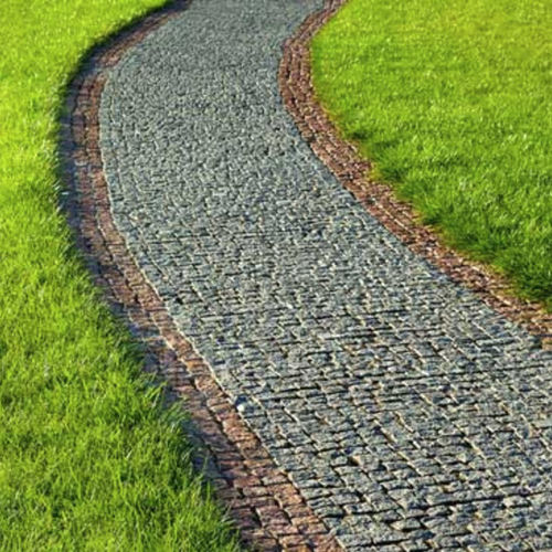 Granite paver - COBBLES : PINK - DVTSTONE - anti-slip / pedestrian / drive-over