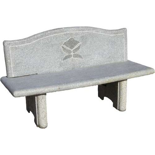 Contemporary garden bench - ARTEMIS - PANGEA - granite / with backrest / with armrests