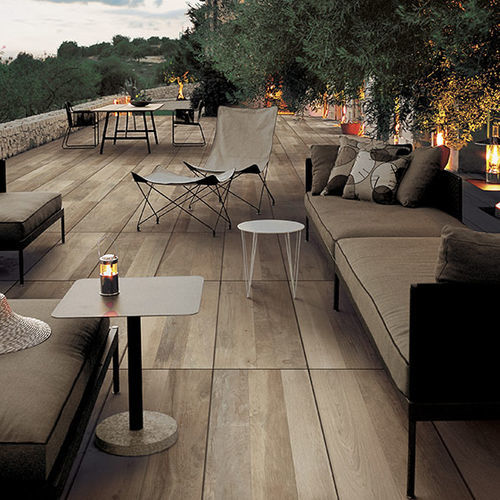 Porcelain stoneware paving - KRONOS CERAMICHE - concrete / stone / outdoor