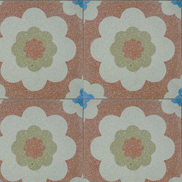 Indoor encaustic cement tile - TI657 - Secoin Corporation - floor / floral