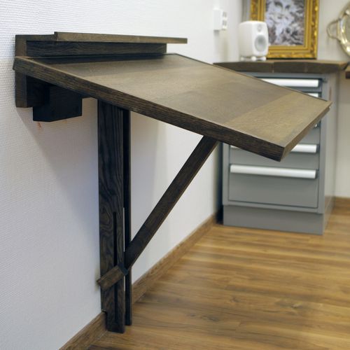 Oak drafting table - ADJUSTABLE  - TEBIAN - rectangular / commercial / indoor
