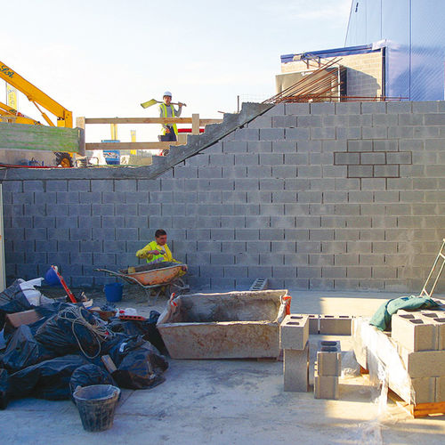 Hollow concrete block - S.H & H - Prefabricados Alberdi - for wall / acoustic / fire-rated