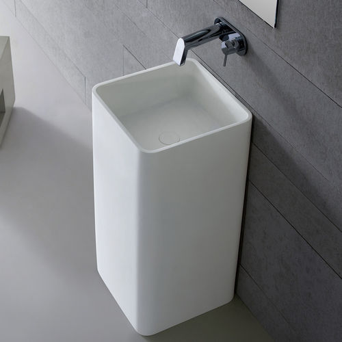 Free-standing washbasin - PG44081 - PG Caststone - stone resin / square / contemporary