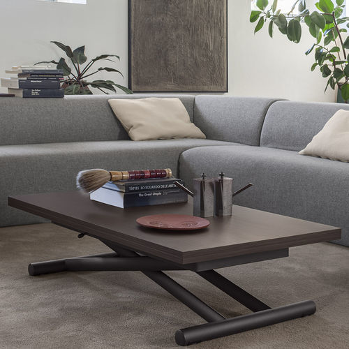 Contemporary coffee table - UNIVERSE - altacom italia - stained wood / melamine / metal base