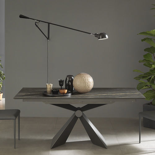 Contemporary dining table - SINTESI - altacom italia - MDF / ceramic / metal base