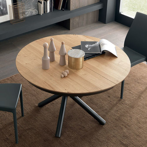 Contemporary dining table - FAHRENHEIT - altacom italia - wooden / glass / melamine