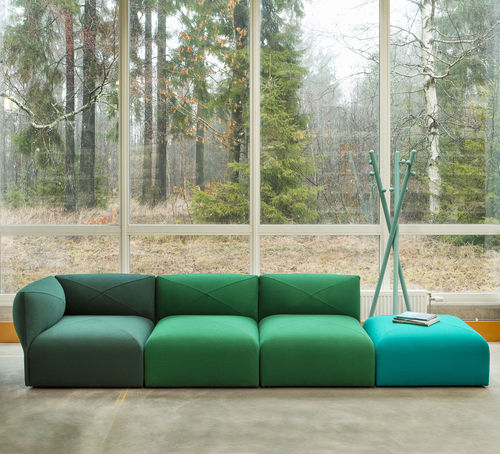 Modular sofa - BLOB - Jonas Ihreborn - contemporary / fabric / red