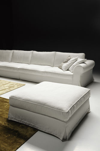 Contemporary sofa - SANGAL DECO' - PINTON SAS - fabric / leather / with removable cover