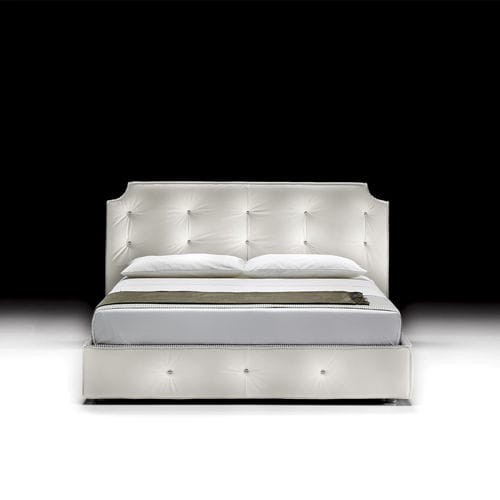 Double bed - ASTOR LOW - PINTON SAS - contemporary / upholstered / with in-base storage
