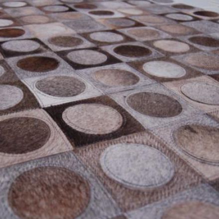 Contemporary rug - BRUNO - Nash Andrea - geometric pattern / cowhide / handmade