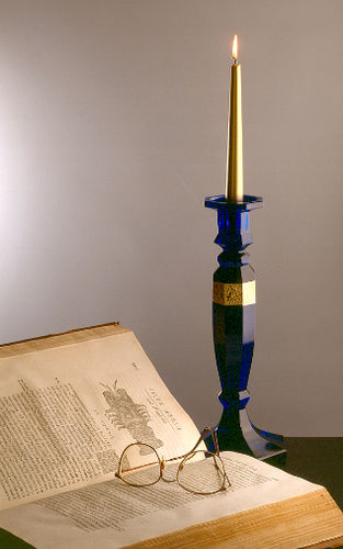 Crystal candle holder - ESPRIT 719/OP - MOSER, a.s. - gold