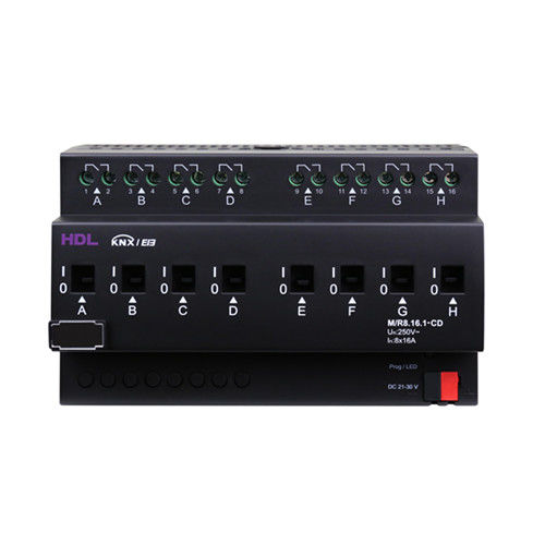Home automation system switch actuator - M/R8.16.1-CD - HDL Automation Co., Ltd - KNX / DIN rail / home